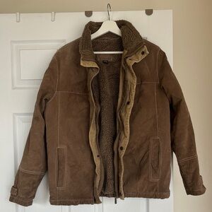 Vintage Denver Hayes Sherpa-Lined leather Jacket
